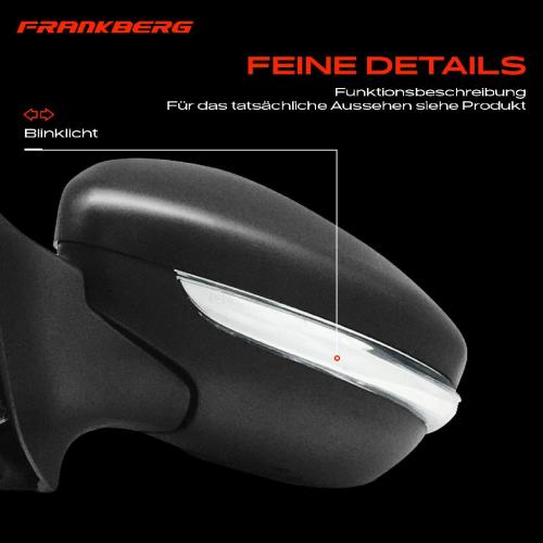 Frankberg 1x Außenspiegel Links für Citroën C3 III SX 1.2L 1.5L 1.6L 2018-2024 Bild Frankberg 1x Außenspiegel Links für Citroën C3 III SX 1.2L 1.5L 1.6L 2018-2024