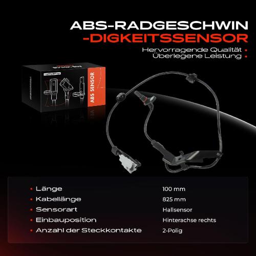 Frankberg 1x ABS Sensor Hinterachse rechts für Toyota Hilux VIII Pick-up N1 2.4L 2.8L Bj ab 2015 Bild Frankberg 1x ABS Sensor Hinterachse rechts für Toyota Hilux VIII Pick-up N1 2.4L 2.8L Bj ab 2015