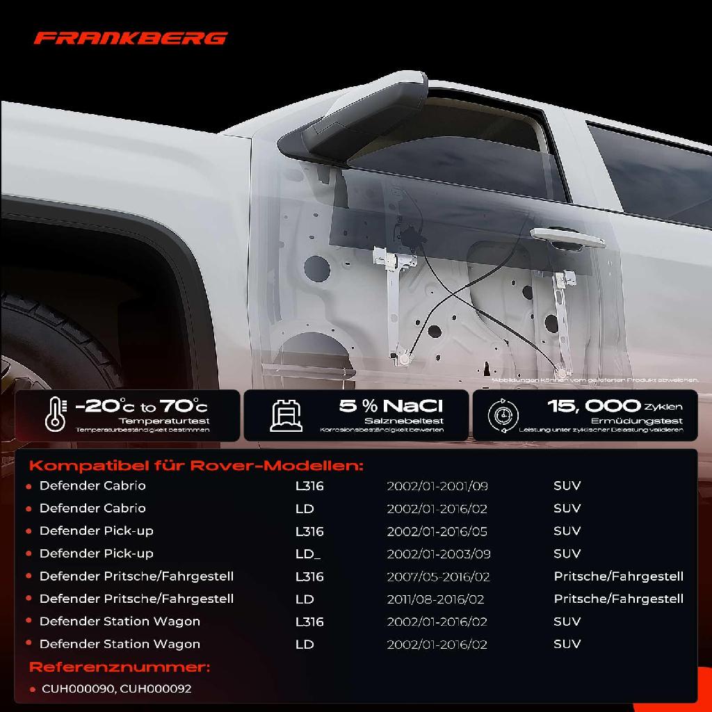 1x Fensterheber Vorne Links für Land Rover Defender LD_ L316 ab Bj. 2002