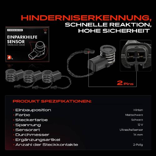 4x Parksensor PDC Sensor Hinten für Mazda 3 BK Toyota Avensis T22 T25 1997-2008 Bild 4x Parksensor PDC Sensor Hinten für Mazda 3 BK Toyota Avensis T22 T25 1997-2008