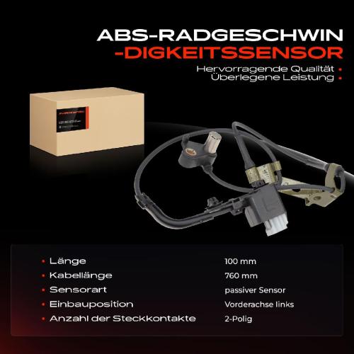 1x ABS Sensor Vorderachse links für Mazda 6 Hatchback Station Wagon Stufenheck 1.8L 2.0L 2.3L 2002-2008 Bild 1x ABS Sensor Vorderachse links für Mazda 6 Hatchback Station Wagon Stufenheck 1.8L 2.0L 2.3L 2002-2008