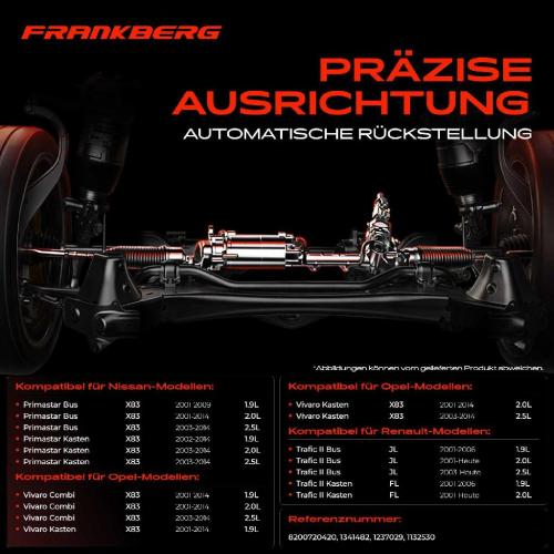 Frankberg 1x Lenkgetriebe Servolenkgetriebe für Nissan Primastar X83 Opel Vivaro Renault Trafic II Bild Frankberg 1x Lenkgetriebe Servolenkgetriebe für Nissan Primastar X83 Opel Vivaro Renault Trafic II