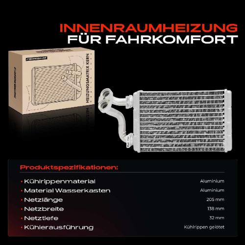 1x Wärmetauscher Innenraumheizung für BMW 3er Compact E36 316i 318 Ti 318tds 323 Ti Bild 1x Wärmetauscher Innenraumheizung für BMW 3er Compact E36 316i 318 Ti 318tds 323 Ti