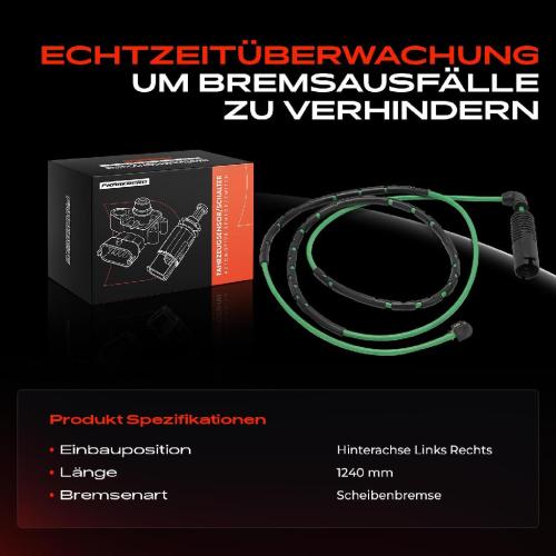 1x Warnkontakt Bremsbelagverschleiß Hinterachse für BMW Z4 E85 E86 Coupe Cabrio M 3.2L Bild 1x Warnkontakt Bremsbelagverschleiß Hinterachse für BMW Z4 E85 E86 Coupe Cabrio M 3.2L