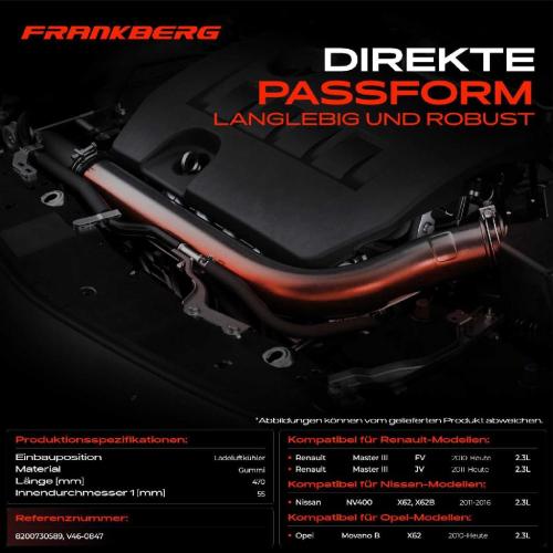 1x Kühlerschlauch Turboschlauch für Nissan NV400 Bus Kasten Pritsche/Fahrgestell Opel Movano B Renault Bild 1x Kühlerschlauch Turboschlauch für Nissan NV400 Bus Kasten Pritsche/Fahrgestell Opel Movano B Renault