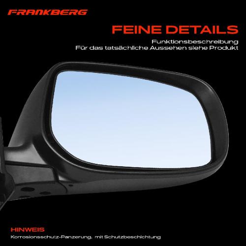Frankberg 1x Außenspiegel Rechts für Toyota Yaris P9 1.0L 1.3L 1.4L 1.8L 2006-2012 Bild Frankberg 1x Außenspiegel Rechts für Toyota Yaris P9 1.0L 1.3L 1.4L 1.8L 2006-2012