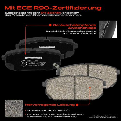 4x Bremsbeläge Hinterachse für KIA Sorento I JC 2.4L 2.5L 3.3L 3.5L 2002-2009 Bild 4x Bremsbeläge Hinterachse für KIA Sorento I JC 2.4L 2.5L 3.3L 3.5L 2002-2009