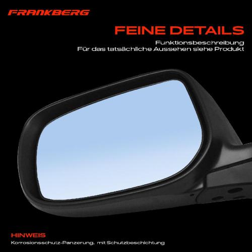 Frankberg 1x Außenspiegel Links für Toyota Yaris P9 1.0L 1.3L 1.4L 1.8L 2006-2012 Bild Frankberg 1x Außenspiegel Links für Toyota Yaris P9 1.0L 1.3L 1.4L 1.8L 2006-2012