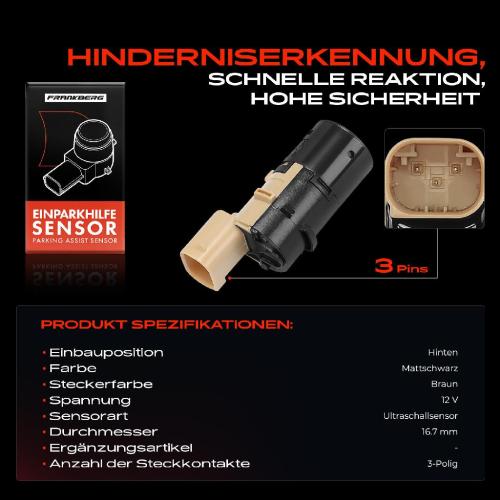 1x Parksensor PDC Sensor Hinten für Peugeot 307 3A/C 3E 308 807 Citroën C2 C3 C4 Bild 1x Parksensor PDC Sensor Hinten für Peugeot 307 3A/C 3E 308 807 Citroën C2 C3 C4