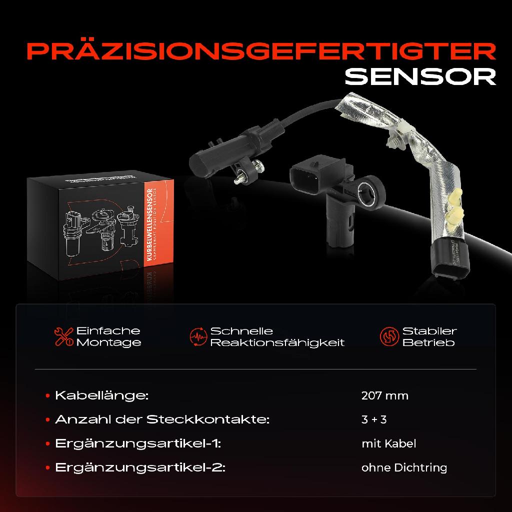 2x Kurbelwellensensor Impulsgeber für Land Rover Discovery L319 3.0L 2017-2020