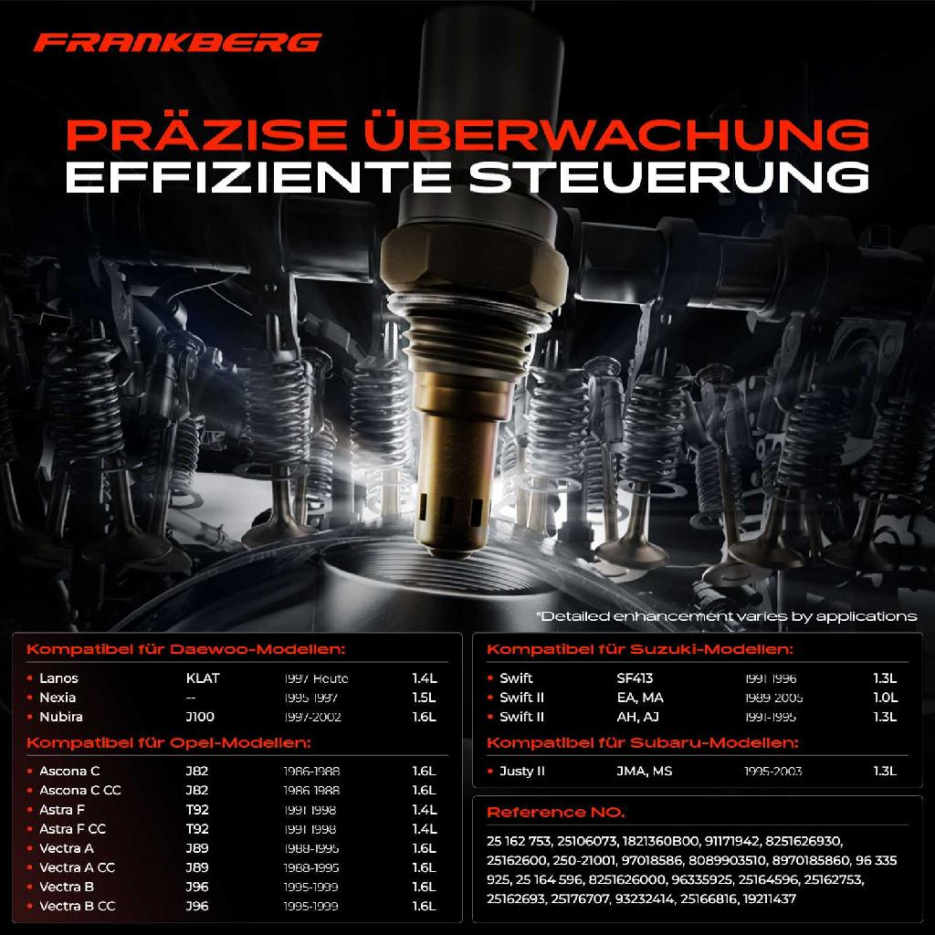 1x Lambdasonde Regelsonde Vor Katalysator für Opel Astra F Corsa Vectra Daewoo Espero Suzuki Swift