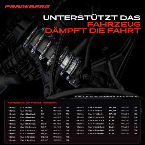 Frankberg 2x Fahrwerksfeder Vorderachse für Honda Civic EJ EG EG EH MB MC MA EK 1991-2001 Bild Frankberg 2x Fahrwerksfeder Vorderachse für Honda Civic EJ EG EG EH MB MC MA EK 1991-2001