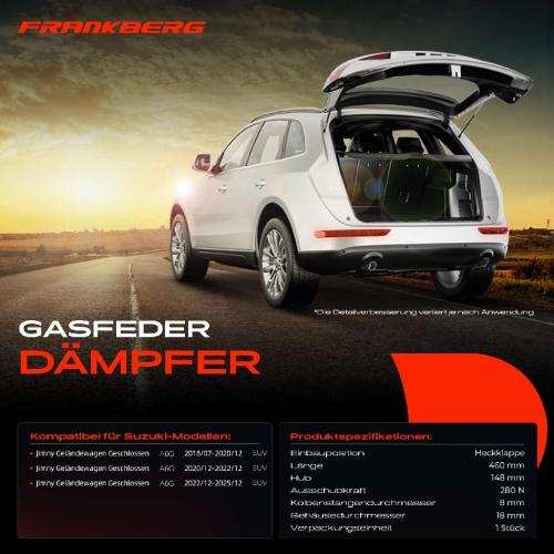 1x Gasfeder Dämpfer Heckklappe Suzuki Jimny Geländewagen Geschlossen A6G Bj ab 2018 Bild 1x Gasfeder Dämpfer Heckklappe Suzuki Jimny Geländewagen Geschlossen A6G Bj ab 2018