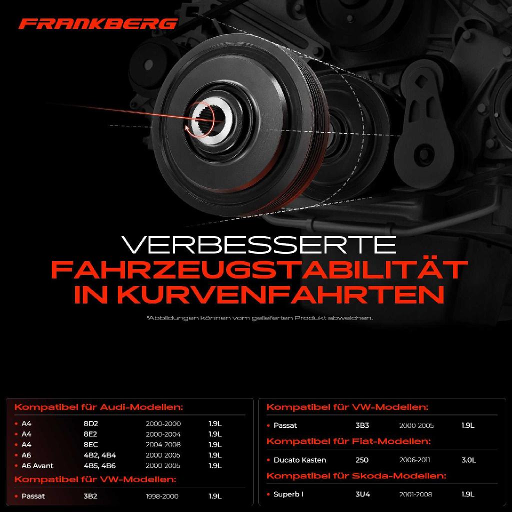 1x Riemenscheibe Kurbelwelle für VW Passat 3B3 Skoda Superb I Audi A4 A6 1.9L
