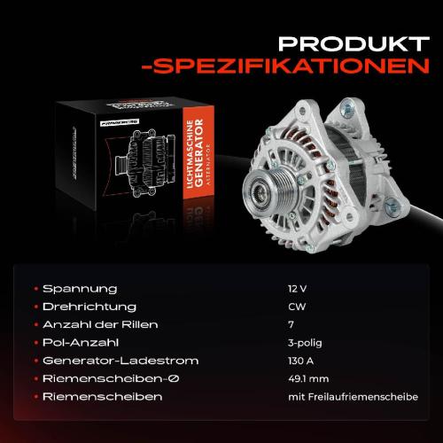 1x Lichtmaschine Generator für Nissan Juke F15 1.2L 2014-2019 Bild 1x Lichtmaschine Generator für Nissan Juke F15 1.2L 2014-2019