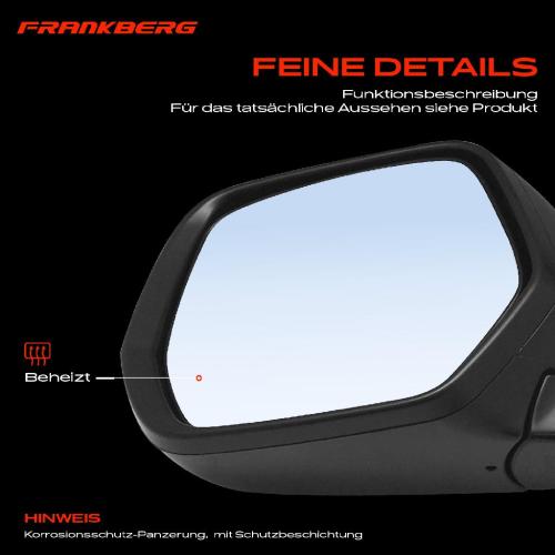 Frankberg 1x Außenspiegel Links für Honda CR-V III RE 2.0L 2.2L 2.4L 2007-2010 Bild Frankberg 1x Außenspiegel Links für Honda CR-V III RE 2.0L 2.2L 2.4L 2007-2010