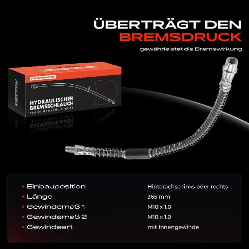 1x Bremsschlauch Bremsschläuche Hinterachse Links oder Rechts für Mercedes-Benz SL R231 3.0L 3.5L 4.7L Bild 1x Bremsschlauch Bremsschläuche Hinterachse Links oder Rechts für Mercedes-Benz SL R231 3.0L 3.5L 4.7L