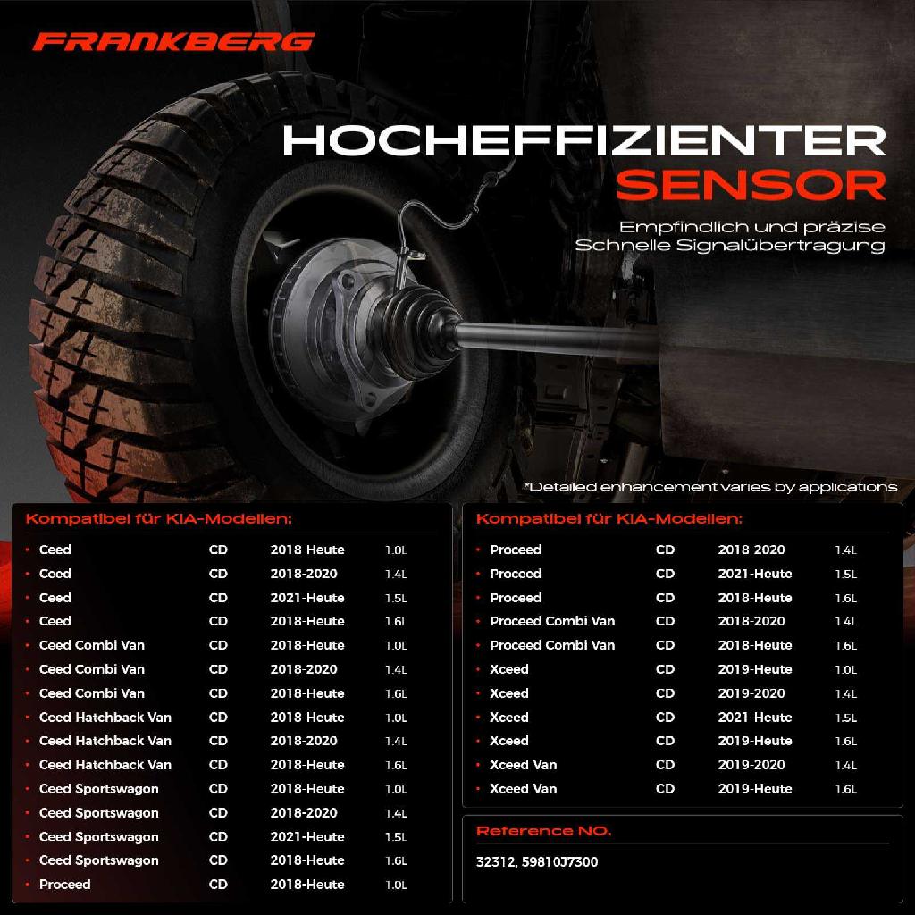 1x ABS Sensor Vorderachse links für KIA Ceed Combi Van Hatchback Sportswagon Proceed Xceed 1.0L Bj ab 2018