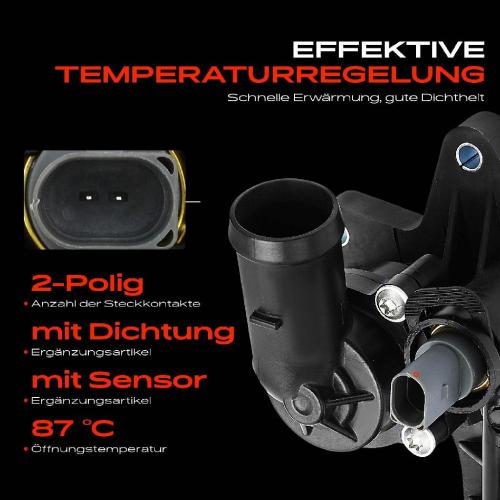 1x Thermostat Kühlmittel für VW Golf 5 6 Jetta 3 4 Passat Audi A1 A3 Seat Altea Bild 1x Thermostat Kühlmittel für VW Golf 5 6 Jetta 3 4 Passat Audi A1 A3 Seat Altea
