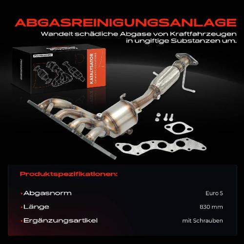 1x Krümmerkatalysator für Ford C-Max Focus Mondeo Volvo C30 S40 V50 2.0L 2004-2011 Bild 1x Krümmerkatalysator für Ford C-Max Focus Mondeo Volvo C30 S40 V50 2.0L 2004-2011