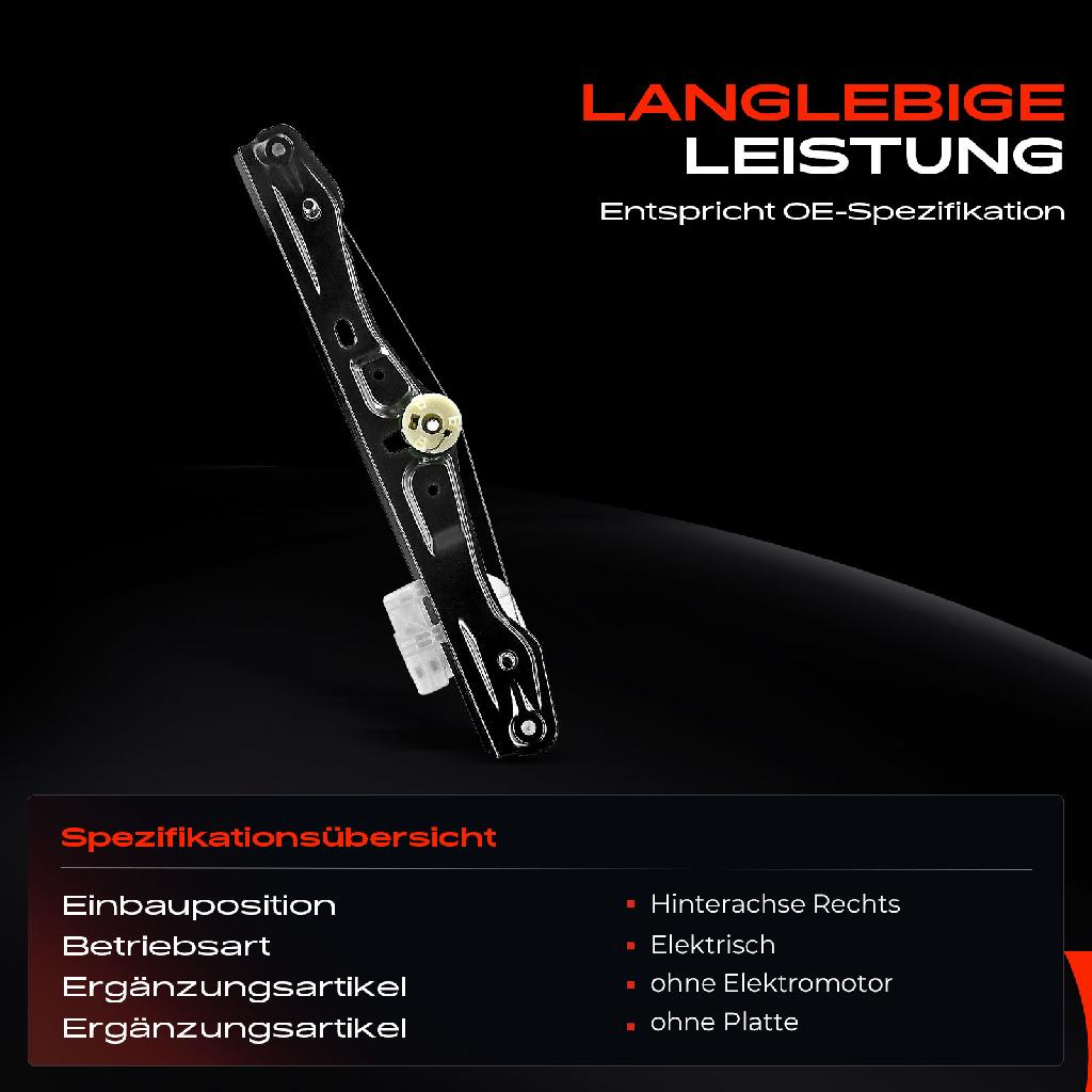 1x Fensterheber Hinten Rechts für BMW 3er F30 F35 F80 Touring F31 316-340
