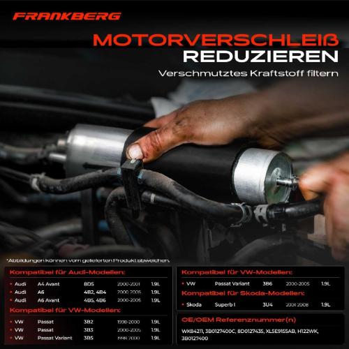 1x Kraftstofffilter für VW Passat 3B3 3B5 3B6 Audi A4 8D5 A6 4B2 Skoda Bild 1x Kraftstofffilter für VW Passat 3B3 3B5 3B6 Audi A4 8D5 A6 4B2 Skoda