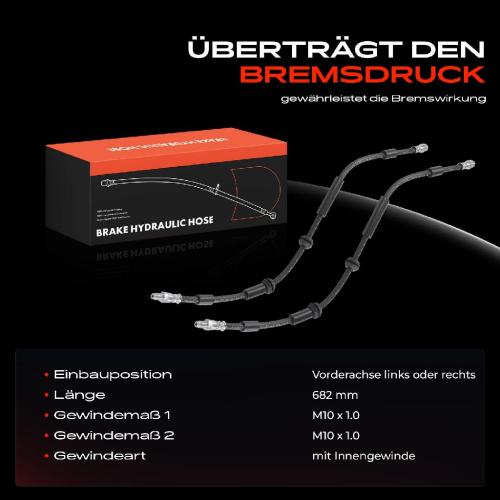 2x Bremsschlauch Bremsschläuche Vorne für Mercedes-Benz W166 ML 350 X166 Bild 2x Bremsschlauch Bremsschläuche Vorne für Mercedes-Benz W166 ML 350 X166