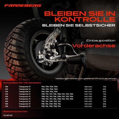2x Traggelenk Vorderachse für VW Transporter IV Bus Kasten Pritsche/Fahrgestell 2.4L 2.5L 2.8L 1990-2003 Bild 2x Traggelenk Vorderachse für VW Transporter IV Bus Kasten Pritsche/Fahrgestell 2.4L 2.5L 2.8L 1990-2003