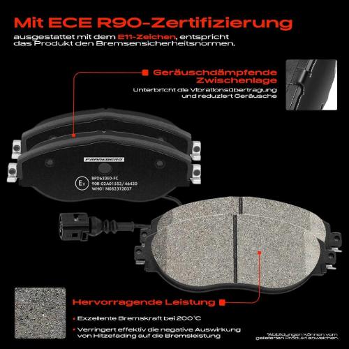 Frankberg 2x Bremsscheiben 4x Bremsbeläge Vorderachse für Audi A3 Seat Leon SC ST Skoda Octavia III Combi Superb Kombi Bild Frankberg 2x Bremsscheiben 4x Bremsbeläge Vorderachse für Audi A3 Seat Leon SC ST Skoda Octavia III Combi Superb Kombi