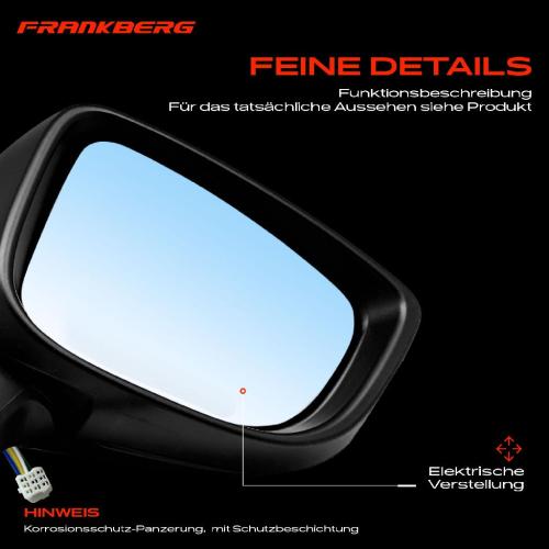 Frankberg 1x Außenspiegel Rechts für Mazda 3 Stufenheck BM BN 1.5L 1.6L 2.0L 2.2L 2013-2019 Bild Frankberg 1x Außenspiegel Rechts für Mazda 3 Stufenheck BM BN 1.5L 1.6L 2.0L 2.2L 2013-2019