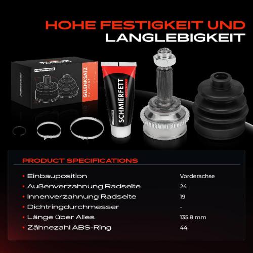 1x Antriebswelle Gelenksatz Vorderachse für Mazda Demio DW 1998-2003 1.3L 1.5L Bild 1x Antriebswelle Gelenksatz Vorderachse für Mazda Demio DW 1998-2003 1.3L 1.5L