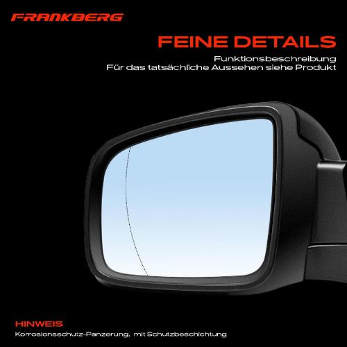 Frankberg 1x Außenspiegel Links für Mercedes-Benz Vito Bus W639 Vito/Mixto Kasten 2003-2014 Bild Frankberg 1x Außenspiegel Links für Mercedes-Benz Vito Bus W639 Vito/Mixto Kasten 2003-2014