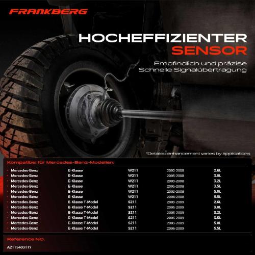2x ABS Sensor Vorne für Mercedes-Benz W211 S211 2.6L 3.0L 3.2L 3.5L 5.0L 5.5L 2002-2009 Bild 2x ABS Sensor Vorne für Mercedes-Benz W211 S211 2.6L 3.0L 3.2L 3.5L 5.0L 5.5L 2002-2009