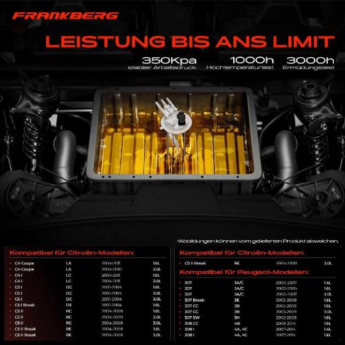 1x Kraftstoffpumpe für Citroën C4 Coupe I Stufenheck C5 Break II Peugeot 3008 MPV 307 CC SW 308 Bild 1x Kraftstoffpumpe für Citroën C4 Coupe I Stufenheck C5 Break II Peugeot 3008 MPV 307 CC SW 308