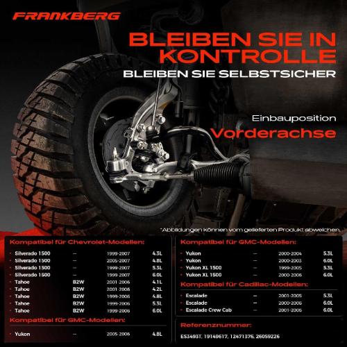 2x Spurstangenkopf Vorderachse für Cadillac Escalade Crew Cab Pick-up Chevrolet Silverado 1500 Tahoe Bild 2x Spurstangenkopf Vorderachse für Cadillac Escalade Crew Cab Pick-up Chevrolet Silverado 1500 Tahoe
