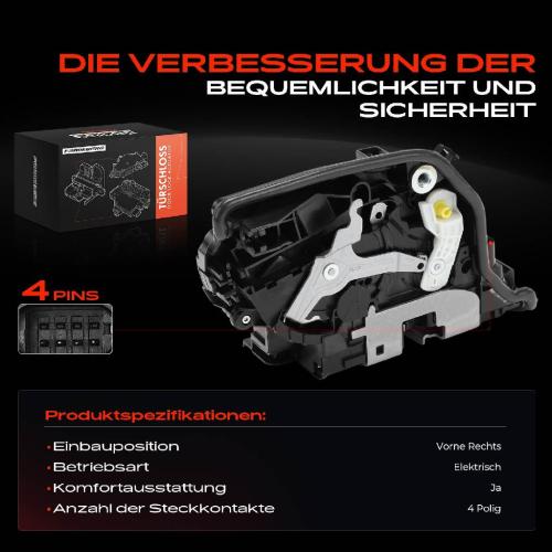 1x Türschloss Vorne Rechts für BMW F45 F46 G11 G12 I3 F48 F39 F15 F85 F16 F86 MINI F55 F56 F57 F54 F60 Bild 1x Türschloss Vorne Rechts für BMW F45 F46 G11 G12 I3 F48 F39 F15 F85 F16 F86 MINI F55 F56 F57 F54 F60