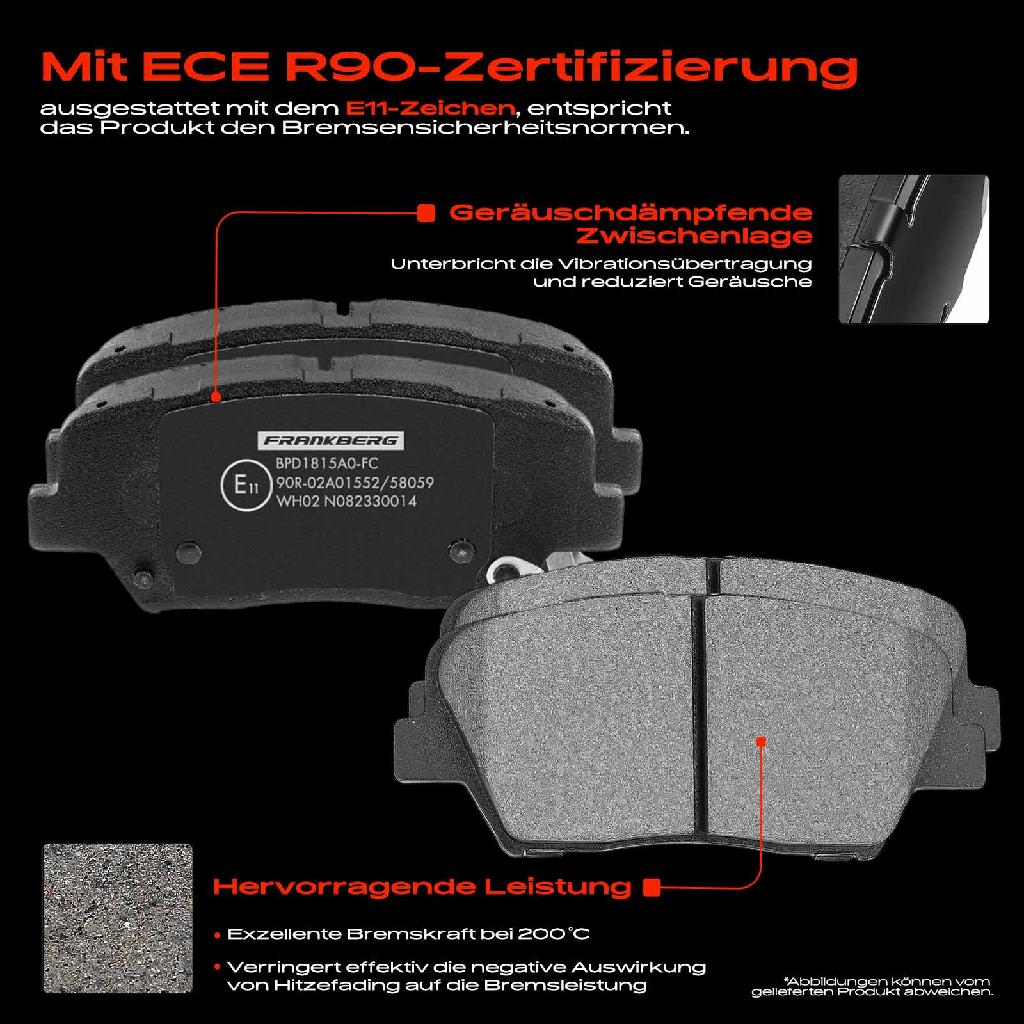 2x Bremsscheiben 4x Bremsbeläge Vorderachse für Hyundai i30 PD PDE PDEN i30 Kombi PDE 1.4L Bj ab 2016