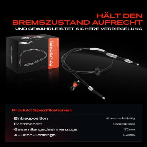 1x Seilzug Feststellbremse Hinterachse beidseitig für Audi A4 8D2 A4 Avant 8D5 A6 Avant 4B5 Bild 1x Seilzug Feststellbremse Hinterachse beidseitig für Audi A4 8D2 A4 Avant 8D5 A6 Avant 4B5