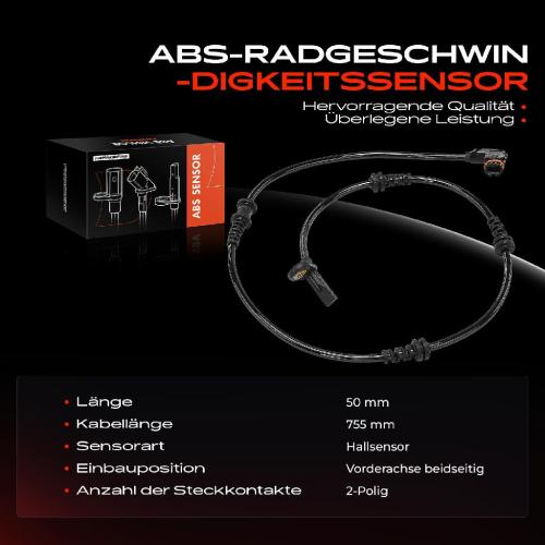 1x ABS Sensor Vorderachse beidseitig für Mercedes-Benz R-Klasse V251 W251 3.0L 3.5L 5.0L 5.5L 6.2L 2005-2014 Bild 1x ABS Sensor Vorderachse beidseitig für Mercedes-Benz R-Klasse V251 W251 3.0L 3.5L 5.0L 5.5L 6.2L 2005-2014