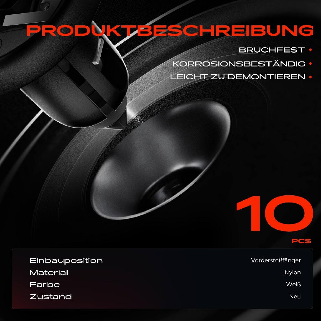 10x Befestigungsclips Vorderstoßfänger für Toyota Camry MCV3_ ACV3_ _XV3_ Avalon