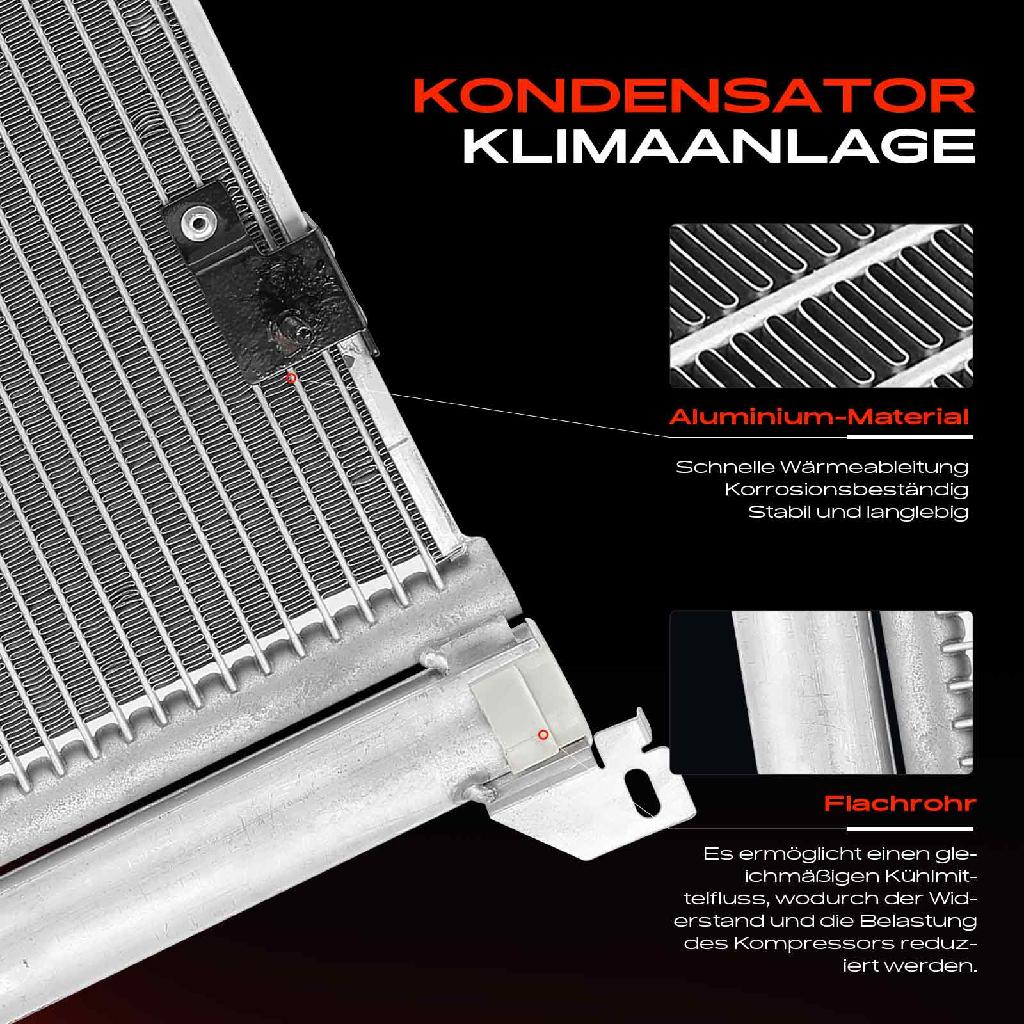 1x Kondensator Klimaanlage für Opel Astra H Zafira 1.3L 1.7L 1.9L