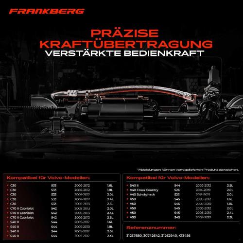 1x Seilzug Feststellbremse Hinterachse beidseitig für Volvo C70 II Cabriolet S40 II V40 Cross Country V50 Bild 1x Seilzug Feststellbremse Hinterachse beidseitig für Volvo C70 II Cabriolet S40 II V40 Cross Country V50