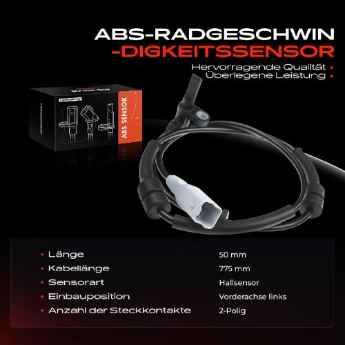 Frankberg 1x ABS Sensor Vorderachse links für Citroën C8 Fiat Ulysse Lancia Phedra Peugeot 807 2.0L 2.2L 3.0L 2002-2014 Bild Frankberg 1x ABS Sensor Vorderachse links für Citroën C8 Fiat Ulysse Lancia Phedra Peugeot 807 2.0L 2.2L 3.0L 2002-2014