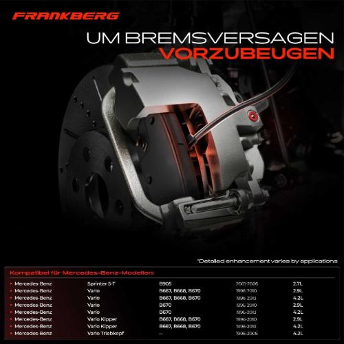 Frankberg 1x Warnkontakt Bremsbelagverschleiß Hinterachse für Mercedes-Benz Vario B670 Sprinter 5-T Bild Frankberg 1x Warnkontakt Bremsbelagverschleiß Hinterachse für Mercedes-Benz Vario B670 Sprinter 5-T