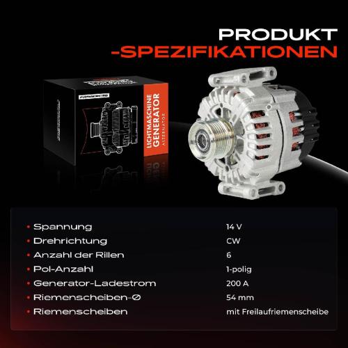 Frankberg 1x Lichtmaschine Generator für Mercedes-Benz W205 S205 W213 S213 3.0L Bild Frankberg 1x Lichtmaschine Generator für Mercedes-Benz W205 S205 W213 S213 3.0L