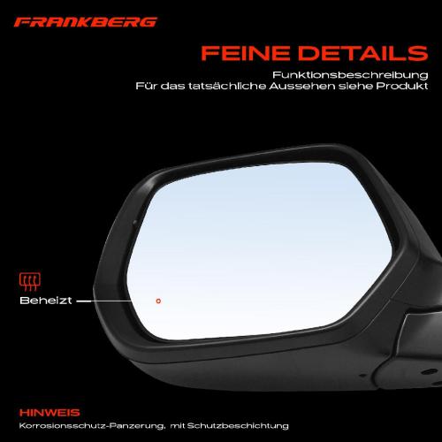 Frankberg 1x Außenspiegel Links für Honda CR-V III RE 2.0L 2.2L 2006-2012 Bild Frankberg 1x Außenspiegel Links für Honda CR-V III RE 2.0L 2.2L 2006-2012