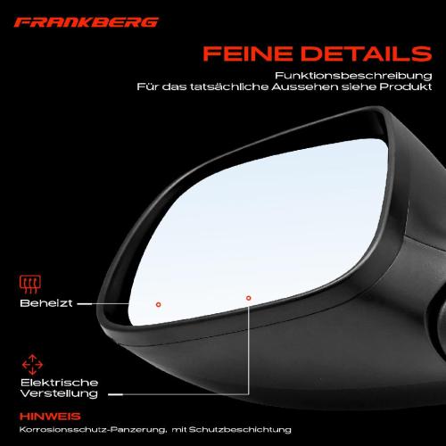 Frankberg 1x Außenspiegel Links für VW Amarok 2H S1B S6B S7 2.0L 3.0L 2010-2022 Bild Frankberg 1x Außenspiegel Links für VW Amarok 2H S1B S6B S7 2.0L 3.0L 2010-2022