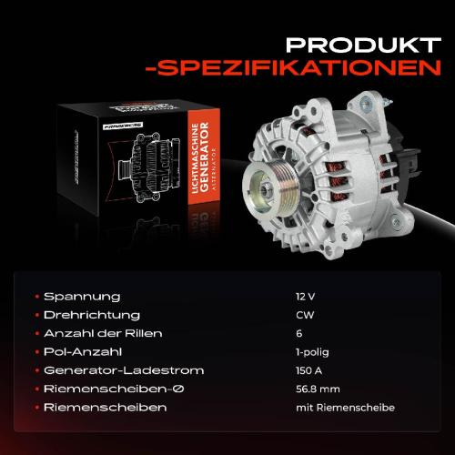 1x Lichtmaschine Generator für Audi A5 8T3 A4 B8 8K2 Avant 8K5 3.0L 2007-2012 Bild 1x Lichtmaschine Generator für Audi A5 8T3 A4 B8 8K2 Avant 8K5 3.0L 2007-2012