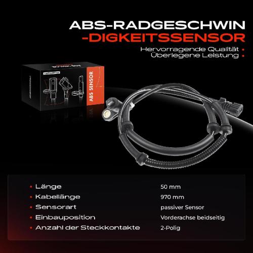 Frankberg 1x ABS Sensor Vorderachse beidseitig für Citroën Xantia X1 X2 Xantia Break 2.0L 3.0L 1998-2001 Bild Frankberg 1x ABS Sensor Vorderachse beidseitig für Citroën Xantia X1 X2 Xantia Break 2.0L 3.0L 1998-2001