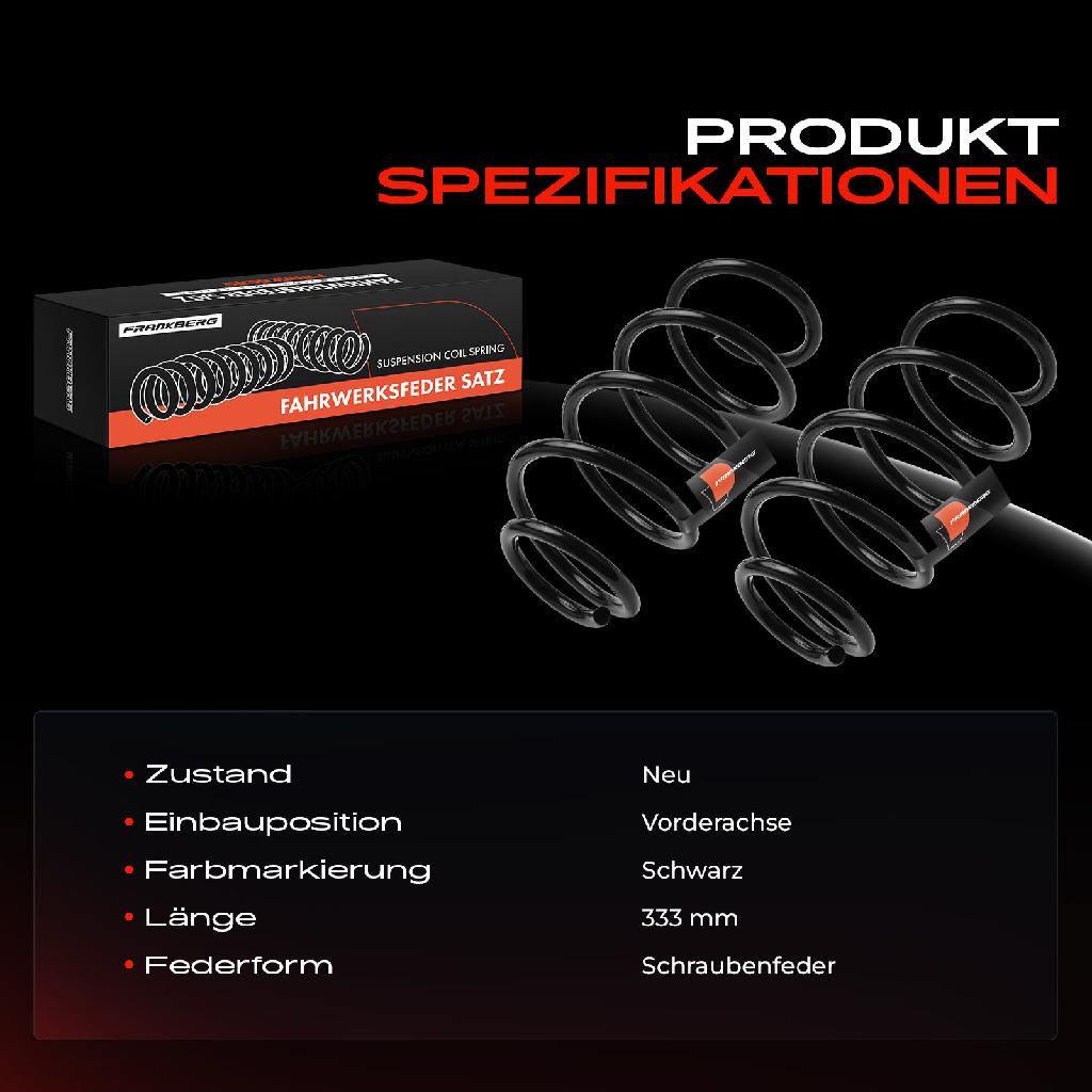 2x Fahrwerksfeder Vorderachse für Ford Kuga II DM2 1.5L 2014-2019